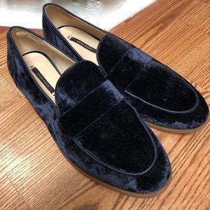 Zara Basic: Navy/Velvet Loafers (size 6)
